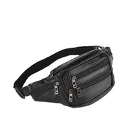 Hombres y mujeres Unisex Cowhide Bag Casual Fashion One-Shoulder Messenger de moda Cintura de moda Viaje de Luz de Luz Match Bolsas de lona