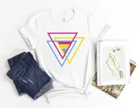 Männer T-Shirts Pansexuelles Dreieck-Hemd, Flagge-T-Shirt, Pan Pride T-Shirt LGBTQ Geschenk Gender Blind