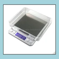 Scales Jewelry Tools & Equipment 3000G 0.1G Electronic Kitchen Weight Nce Scale 3Kg 0.1G High Auracy Food Diet With 2 Strays Drop Delivery 2