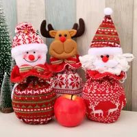 Décorations de Noël Sacs de poupées cadeaux avec design de cordon de bandes de bandes de bureaux de bureau de bureau de bureau décoration