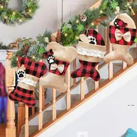 Lindo peces hueso forma calcetín de la Navidad medias de Navidad bolsas de regalo bolsa de caramelo bolso de navidad ornamento del árbol de la fiesta de la fiesta de la fiesta de la fiesta de la fiesta de los calcetines de la punta CS06