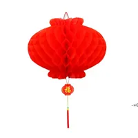 NEUE26 cm 10 Zinch Chinesische traditionelles festliche rote Papierlaternen für Geburtstagsfeier Hochzeitsdekoration lld11171