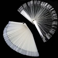 Nail Art Kitleri 50 adet Renk Kart Yanlış İpuçları Fan Temizle Beyaz Akrilik UV Jel Manikür Çivi Uygulama Ekran Tasarım Araçları 218
