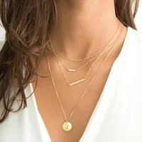 Pendant Necklaces Women Fashion Initials Letters Titanium Steel Necklace Women&#039;s Stylish Stainless Long Chain