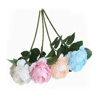Sahte büyük şakayık yapay çiçekler düğün dekorasyon şenlikli parti malzemeleri için gül çiçek ev dekor1