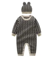 Bébé nouveau-né de 2 pièces Baby Romper tricoté de vêtements Combinaison Combinaison Automne Costume Toddler Tenue