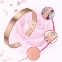 Pure Copper Energy Magnetic Bracelet Healthy Care Bangle Arthritis Therapy Energy Fashion Jewelry Wristbracelet for Men Women Q0719