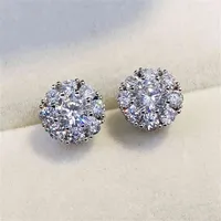 Diwenfu Boucle d'oreille de mariage de luxe 925 pour femmes 1Carat Diamond Bizuteria Silver 925 Bijoux Boucles d'oreilles