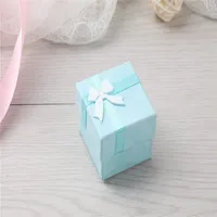 qIx packing cloud es paper multi color square bow jewelry packaging boxes ear jewelry bag ring ring box