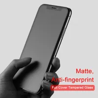 휴대 전화 화면 보호기 Anti Ant An No Fingerprint Matte X XR XS 11 Pro Max 6 6S 7 8 Plus Full Cover Prot에 대한 9H 강화 유리