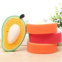Magic wipe fruit shape thickened microfiber sponge cloth cleaning dish rag scouring pad kitchen accessories GF893