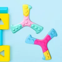 FedEx 3D Silicone Darts Barnens pussel Dekompression Toy Finger Bubble Decompression Toy Tryck på Music Fidget Leksaker