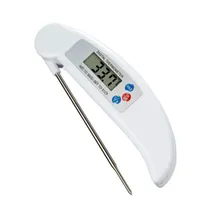 Instant Read Thermometer Fast Precise Digital Foldable Probe Thermometers Water Milk Oil Deep Fry BBQ Grill Roast Turkey Oven Temperaure Sensor JY0168