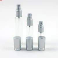 300 pz 5ml 10ml 15ml Mini portatile Mini Travel Vetro Perfume Bottle Atomizzatore Spray Multicolor Alluminio CoverHigh Qty