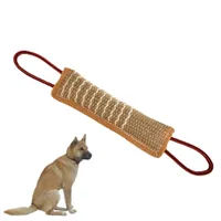 Jute Dog Training Обуждение собаки, кусающие палочки чистые кожаные интерактивные молярные тренинги поставляет немецкие овчарки бельгийские малинос жевать игрушку