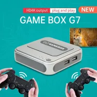 Jogo Box G7 Nostalgic Host Wireless Controller 2.4G Video Games Console Super Console x S905G Chip 50 Simulador Presentes Infantil