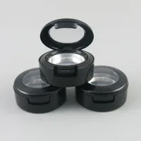 6 x Пустые мини пластические черные банки для век тень корпуса односмысленные палитра палитра Pans тени макияж косметический организатор контейнер