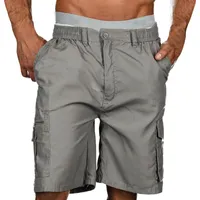 Pantalons hommes hommes shorts d'été multi-poches multi-poches cargo travail coton casual taille basse taille multiple masque capris mode