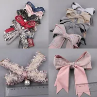 Big Bow Hairpins Solid Fabric Hair Clips 9 Colors Barrettes For Girls Accessories Bowknot Kids Headwear Decorative Flowers & Wreaths