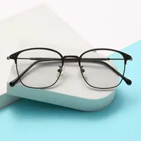 Gafas de sol Anti-Blue Light Color Cambiando Gafas Espejo plano Retro Acabado Myopia Marco completo Negocio