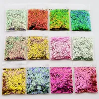 Nail Glitter 10g bag Mix Size 3mm 4mm 5mm Four- Point Stars Chameleon Holographic Star For Polish Decor Sequins CPD10265
