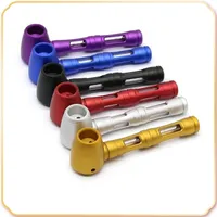 New Aluminum Alloy Smoking Pipe 120MM Metal Tobacco Mouthpiece Tobacco Pipes Grinder Smoke Novelty Items Gift269B