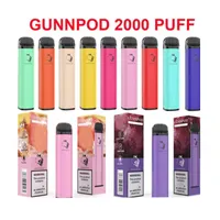 Toptan Gunnpod Tek Kullanımlık Vape E Sigara Pod Cihazı 2000 Puffs 1250 mAh Pil 8 ML Önde