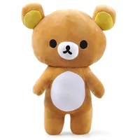 Kawaii rilakkuma 커플 만화 캐릭터 봉제 장난감 부드러운 동물 갈색 곰 여자 친구에 대 한 인형 좋은 선물 Q0727