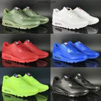 Klasik Yastık ABD Bayrağı Günü Floresan Yeşil Hyperfus Koşu Ayakkabıları En Kaliteli Kadın Erkek Spor Sneakers Ayakkabı Boyutu 36-46
