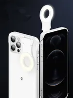 Dla iPhone 12 Pro Max Ring Light Telefon Case z lampą błyskową do zdjęć do piękna dla I11 XS XR LED Selfie Pierścień Wypełnienie Światła