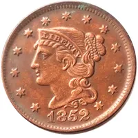 US 1852 Large Cent 100% Copier Copier Coin Coins métalliques Meurt Fabrication d'usine Prix usine