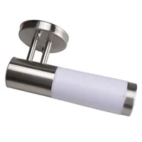 Настенная лампа Открытый светодиодный серебристый нержавеющая сталь + молочный белый оттенок водонепроницаемый крытый крыльцо E27 лампы