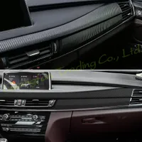 인테리어 중앙 제어 패널 도어 핸들 3D 5D 탄소 섬유 스티커 데칼 자동차 스타일링 커버 부품 제품 BMW X5 F15 / x6 F16 년 2014-2018