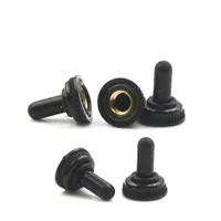 Akıllı Ev Kontrolü 10 adet / grup 6mm Geçiş Anahtarı Kauçuk Kapak Su Geçirmez Caps Araçları Aksesuarları Siyah