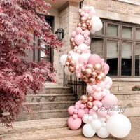 120 stks Macaron Pink Ballon Garland Arch Kit Verjaardag Decoratie Saint Valentin Baby Shower Bruiloft Globos Achtergrond X0726