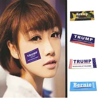 Presentes de festa de tendência de moda 4 Trump Trump Bernie US Presidential Eleitoral Face adesivos 10 * 3.5cm Atacado