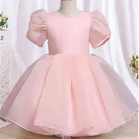 Princess Wedding Party Dress for Girls Tutu Evening Formal Dress Kids Dresses For Girls Ruffle Christmas Ball Gown Baby Clothes G0113