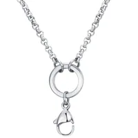 Mesinya 28&#039;&#039; 32&#039;&#039; 2.5mm 316L Stainless Steel Custom Rolo Chain Necklace Floating Charm Lanyard Pendant Locket Chains