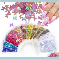 Salão de beleza de Saúde Beautynail Glitter Sparkly Laser Butterlfy em forma de lantejoulas chunky flocos holo arte decalque acrílico para DIY Craft Drop Delive