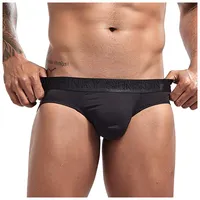 Herrenhöschen sexy doppelt stativ massiv farbe unterwäsche niedrige taille atmungsaktive sport slips shorts unterhose unterhose