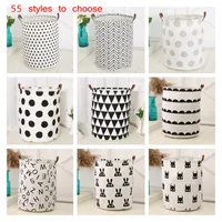 INS Laundry Baskets Kids Toys Storage Basket Foldable Dirty Clothing Bucket Waterproof Laundries Bag Polka Dot Cactus 55 Styles WLL1074