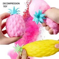 Dhl frakt rolig mjukt ananas anti stress boll stress reliever leksak för barn vuxen fidget leksaker squishy antistress kreativitet söt frukt leksak