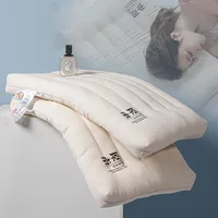 Yastık ultra ince uyuyan pamuklu tüy doldurma düşük düz yatak boyun omurgası koruma çocuklar için ince çocuk yetişkinler