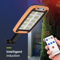 Sollampor 124 168 240led Outdoor Light 3 Modes Motion Sensor Vägglampa Vattentät Led För Garden Dekoration