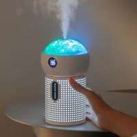 Humidifiers 630ML Air Humidifier USB Ultrasonic With Star Sky Lamp Projector For Home Bedroom Mini Electric Mist Maker Fogger