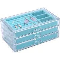 Caja de joyería de moda caja de anillo regalo organizador caja pulsera collar de almacenamiento joyería caja de caja x0703