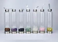 Partihandel glasläkning kristall vatten dryck flaska elixir infuser ädelsten # 213