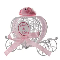 Gift Wrap Candy Boxes Organizer Romantic Carriage Sweets Chocolate Box Wedding Party Favors GOD (Pink)