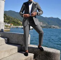 Damat Düğün Smokin için Zirve Yaka Giyim Moda Erkekler Ceket Blazer İş Balo Yemeği Parti Takım Elbise (Ceket + Pantolon + Yay) Slim Fit 2022