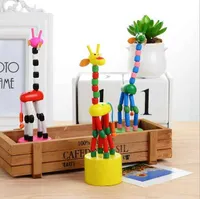 아이 정보 장난감 춤 스탠드 다채로운 흔들 기린 나무 장난감 동물 아이 장난감 levert 키즈 선물